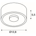 SLV Luminaire de plafond OCCULDAS 13 rond, indirect IP20, blanche gradable