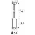SLV Luminaire � suspension SUPROS 78 LED rond, blanche gradable