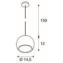 SLV Luminaire � suspension LIGHT EYE GU10, cuivre