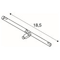 SLV COSMIC, Lamp holder for TENSEO low-voltage wire system, QR-C51, swiveling, 2 items, chrome