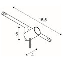 SLV Lampe � corde SYROS QR-C51 pivotant, rotatif GU5.3, noir  gradable