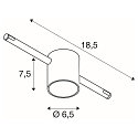 SLV COMET, Wire luminaire for TENSEO low-voltage wire system, QR-C51, partly satinated glass, chrome