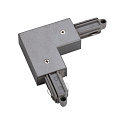 Connecteur d'angle monophas� version pour montage en surface, terre � l'ext�rieur argent