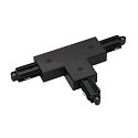 Connecteur en T monophas� version pour montage en surface, terre droite noir 