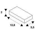 SLV Alimentation pour version pour montage encastr�, conducteur de protection droit blanche