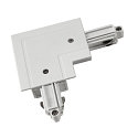 Connecteur d'angle monophas� version pour montage encastr�, conducteur de protection � l'ext�rieur blanche