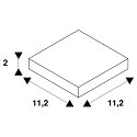 SLV Connecteur d'angle monophas� version pour montage encastr�, conducteur de protection � l'ext�rieur blanche