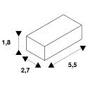 SLV End cap for 1-Phase High Voltage track,integrated version, white, 2 items