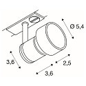 SLV 1-Projecteur monophas� PURI TRACK r�glable GU10 IP20, gris argent gradable
