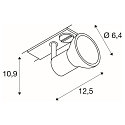 SLV 1-Projecteur monophas� PURIA adaptateur monophas� inclus GU10, Gris argent