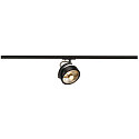 1-Projecteur monophas� KALU TRACK plat, rond, pivotant � la cardan GU10 IP20, noir gradable
