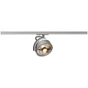 1-Projecteur monophas� KALU TRACK QPAR111 adaptateur monophas� inclus, pivotant � la cardan, avec douille GU10 IP20