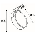 SLV 1-Projecteur monophas� KALU TRACK plat, rond, pivotant � la cardan GU10 IP20, gris argent gradable