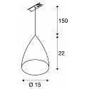 SLV Luminaire � suspension TONGA IV E14, blanche