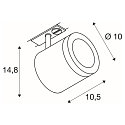 SLV 1-Projecteur monophas� ENOLA C adaptateur monophas� inclus IP20, blanche 