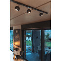 SLV 1-Projecteur monophas� LIGHT EYE GU10 adaptateur monophas� inclus GU10, chrome, noir 