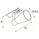 SLV 1-Projecteur monophas� AVO adaptateur monophas� inclus GU10, Gris argent