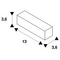 Eutrac EUTRAC Middle feed-in for 3-Phase High voltage Track, silver grey