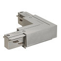 EUTRAC L-Coupler for 3-Phase High voltage Track, Earth inside, L-coupler 2, silver grey