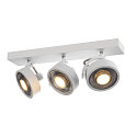 SLV Applique et plafonnier KALU CW TRIPLE QPAR111 3 flammes, pivotant, rotatif GU10 IP20, blanche gradable