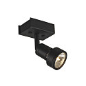 SLV Spot PURI 1 avec anneau d�coratif GU10, noir 