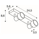 Spot PURI 2 avec anneau d�coratif GU10 IP20, noir