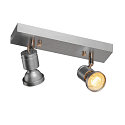 SLV Spot ASTO 2 GU10, aluminium bross�