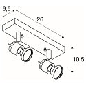 SLV Spot ASTO 2 GU10, aluminium bross�