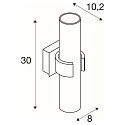 SLV Luminaire mural DENA II E14, aluminium brossé