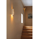 SLV Plaster Wall luminaire GL 100 SLOT, rectangular, white plaster, E14