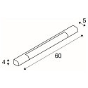 SLV Luminaire mural TRUKKO 60 IP44, chrome, blanche