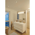 SLV Luminaire mural TRUKKO 90 IP44, chrome, blanche