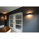 SLV Luminaire mural OSSA 300 haut bas, ovale R7s IP20, noir  gradable
