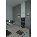 SLV Luminaire mural OSSA 300 haut bas, ovale R7s IP20, noir  gradable