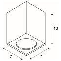 Luminaire de plafond ALTRA DICE GU10, noir , Gris argent