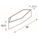 SLV LED Wall luminaire CARISO WL-4 LED, 2x 9W LED, 2700K, white