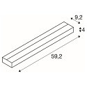 Luminaire mural SEDO 14 LED haut bas, angulaire, court IP20, blanche 