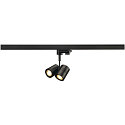 SLV Spot BIMA 2 2xGU10, IP20, incl. 3-Phase adapter, black