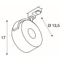 LED 3-Phase Spot KALU TRACK LEDDISK 3000K, black