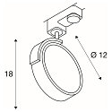 Projecteur triphas� KALU TRACK adaptateur triphas� inclus, r�glable GU10 IP20, noir gradable
