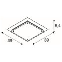 SLV Wall-/Ceiling luminaire GLASSA E27 Glass satinated