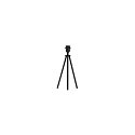 Lampe de table FENDA II TRIPOD BASIS avec interrupteur, sans abat-jour E27 IP20, noir 