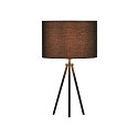 SLV Lampe de table FENDA II TRIPOD BASIS avec interrupteur, sans abat-jour E27 IP20, noir 