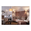 Pendant luminaire FENDA E27 Pendant rod, shade excl., black
