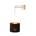 SLV FENDA Textile shade, Round, �30cm, black/copper