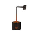 SLV FENDA Textile shade, Round, �30cm, black/copper