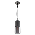 SLV Luminaire à suspension LISENNE E27, gris, couleurs fumée gradable