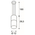 SLV Luminaire à suspension LISENNE E27, gris, couleurs fumée gradable