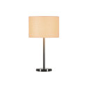 SLV Lampe de table FENDA STRAIGHT BASIS avec interrupteur, sans abat-jour E27 IP20, nickel bross� 