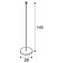 SLV FENDA Floor lamp I, E27 max. 60W, H 145cm, shade excl., black